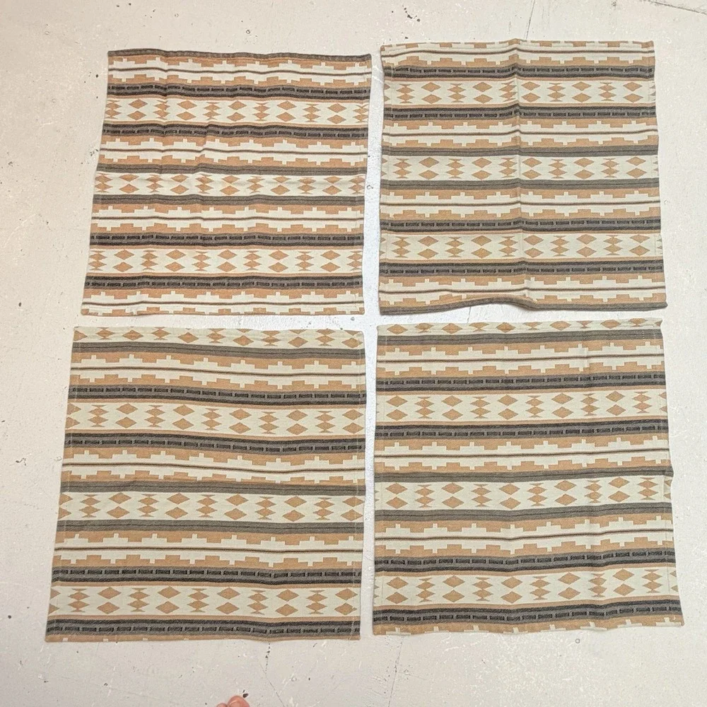 Pendleton Southwestern Set Of 4 Placemats Sandhills Pattern Cotton Party Tribal